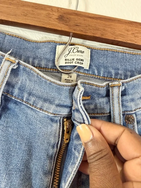 J. Crew Demi Boot Crop Jeans Size 28 Medium Wash E7696 Casual Denim Preppy - Picture 5 of 9